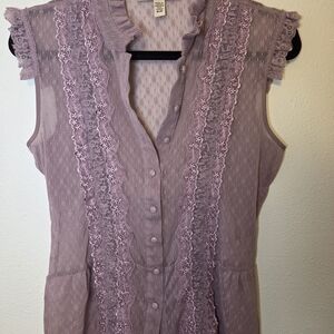 Vintage 2000's Free People Lavender Lace Camisol Top